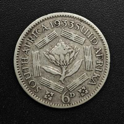 【淘币小摊】实时拍第八百六十三拍   小银币散币场   年前最后一周 之前的预留小年前全部发出 请更换最新收货地址  - 南非1933年乔治五世6便士银币