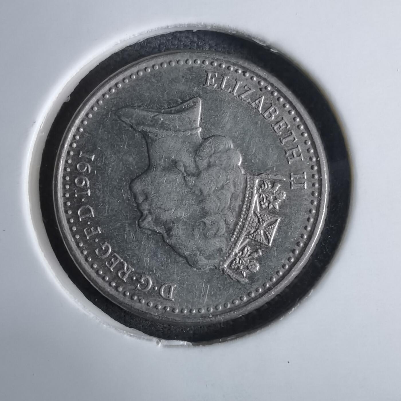 沼泽如烟--第984场 英国1991年5便士