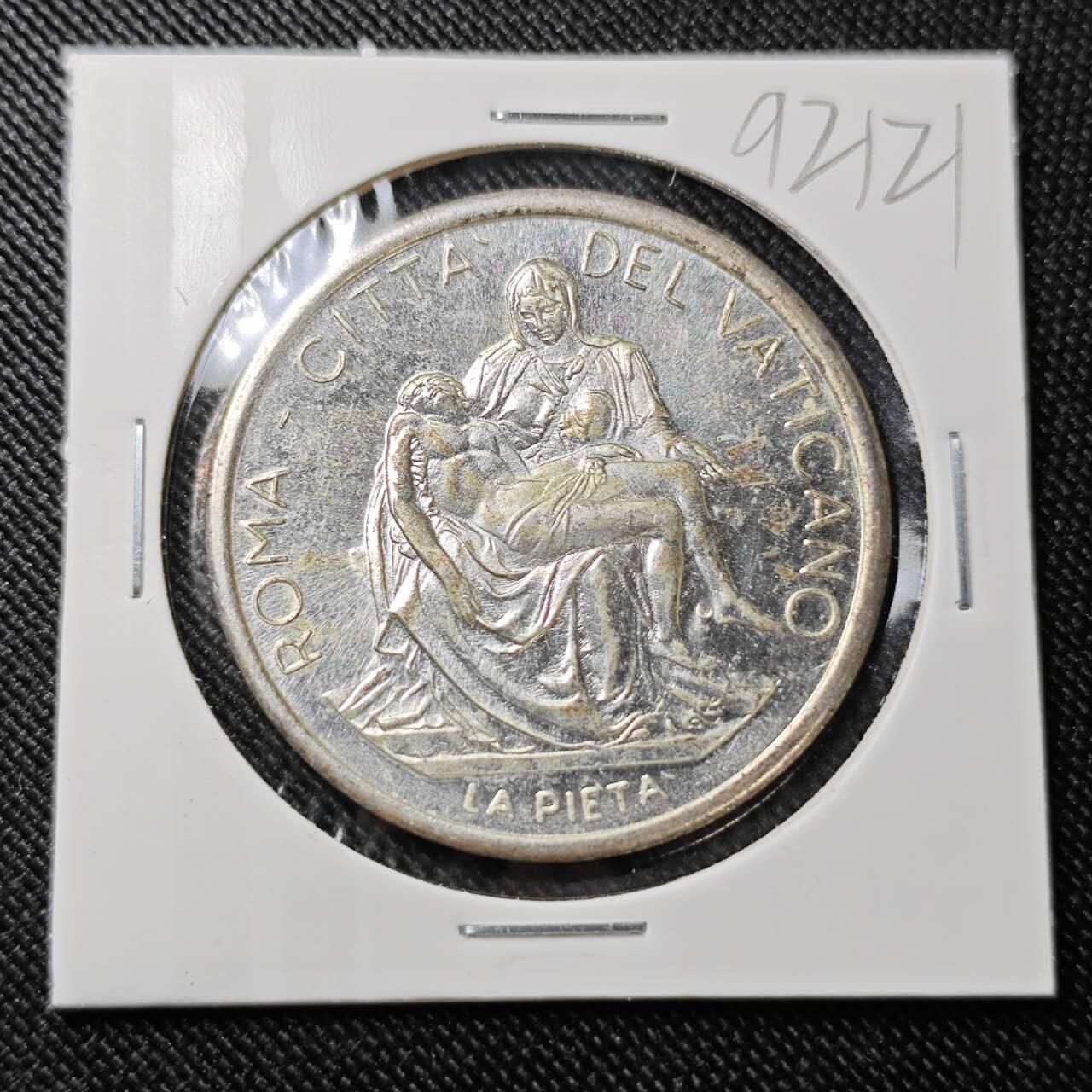 KK钱币收藏小铺  第392期  2月预留时间 周末发货  梵蒂冈镀银章