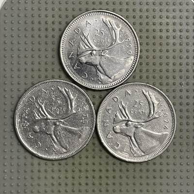 2026年第21场各国散币拍卖（总第171场） - 加拿大25分3枚