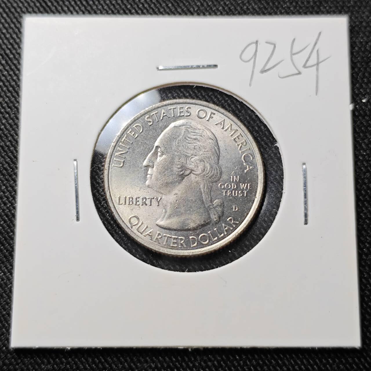 KK钱币收藏小铺  第392期  2月预留时间 周末发货  美国25分纪念币 好品