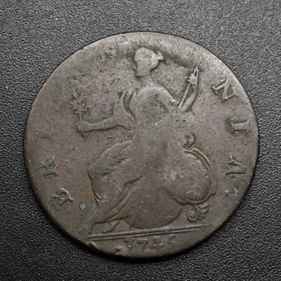 【淘币小摊】实时拍第八百六十三拍   小银币散币场   年前最后一周 之前的预留小年前全部发出 请更换最新收货地址  - 英国1745年乔治二世半便士铜币