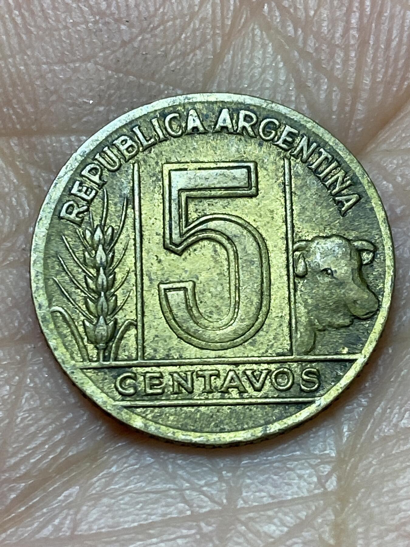 2026年第十九场(总第一百八十八场）外国好品散币场(免佣金) 阿根廷🇦🇷1944年5分(1896–1950年第二套)