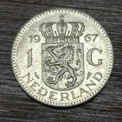 【本场4.12号发货】★第145★散币专场 不寄存，30包邮。不满30元，支付5元运费。《接受代拍 代送NGC评级》 - 60【无寄存】荷兰王国 1967年 1 盾