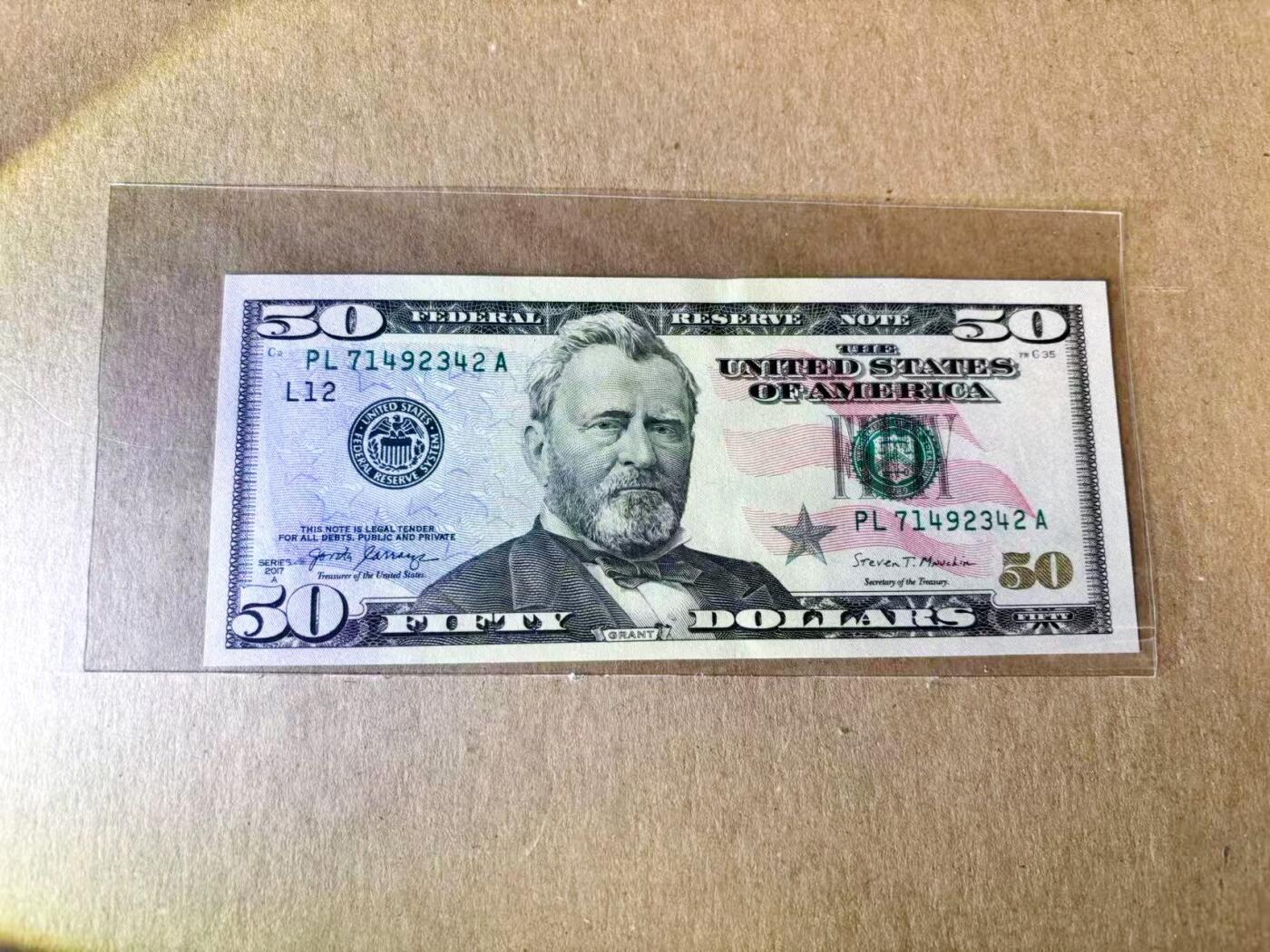 【Blue Auction】世界纸币精拍第782期——18级TOP拍卖/信誉/品质/专业/高效💫 美国 2017年50美金 全新UNC