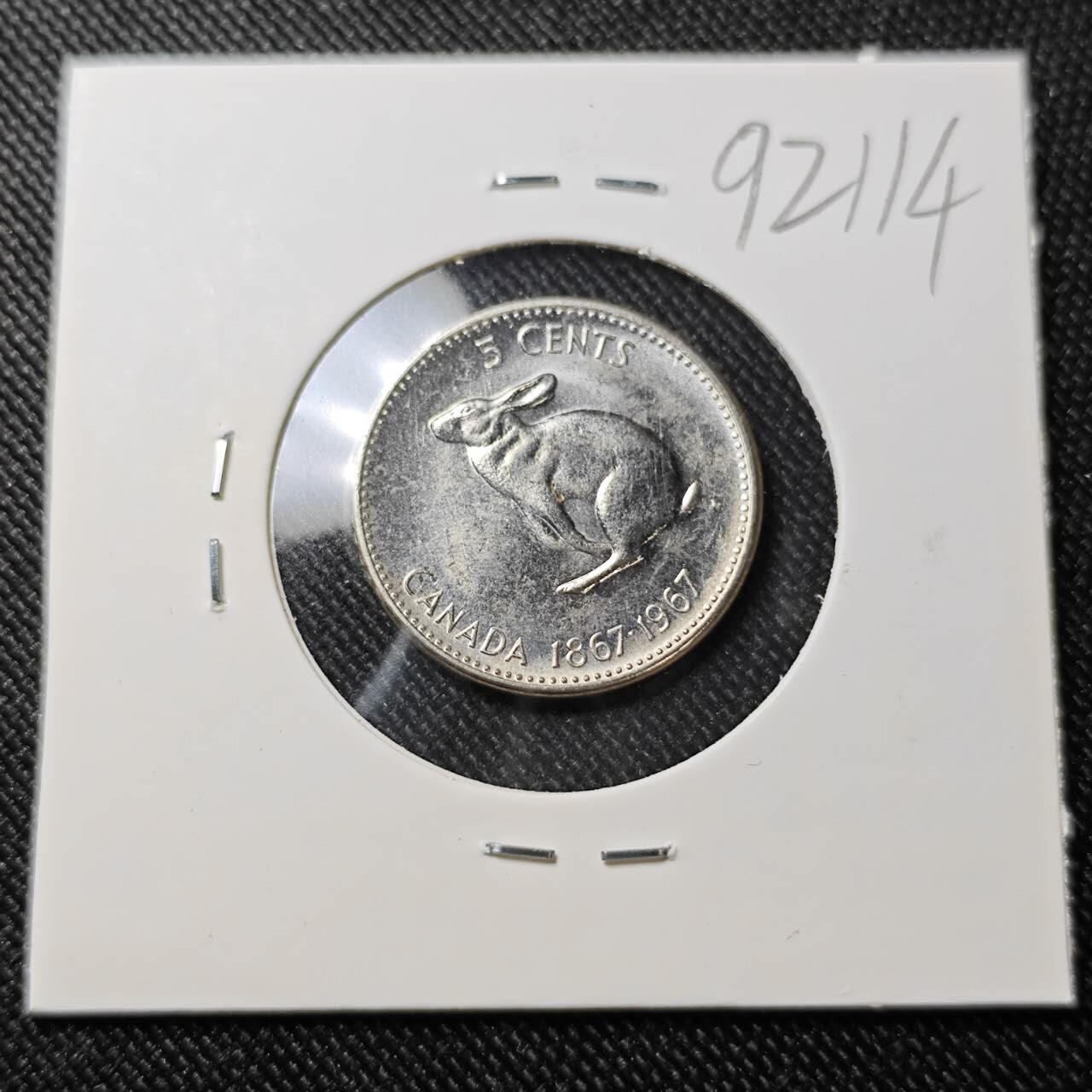 KK钱币收藏小铺  第392期  2月预留时间 周末发货  加拿大5分纪念币