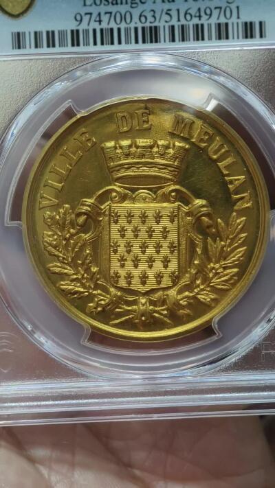 PCGS-SP63法国1891年默朗园艺联盟纪念金章