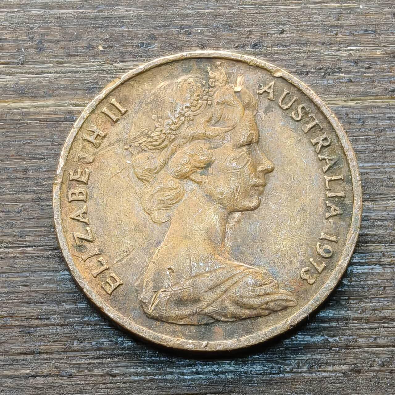 【铜匠收藏】★第144★散币专场 不寄存，30包邮。不满30元，支付5元运费。《接受代拍 代送NGC评级》 47【无寄存】澳大利亚1973年1分 袋貂 青铜币