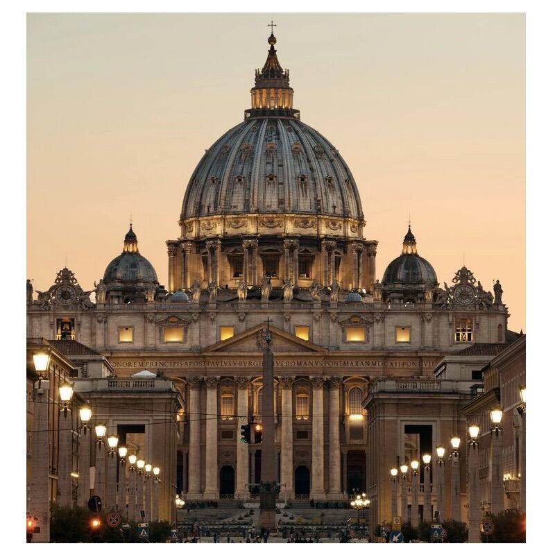 梵蒂冈2013年 教皇本笃十六世+大教堂高浮雕精制大镀金章 40MM