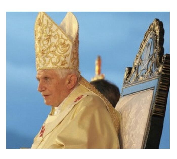 德国2009年教皇本笃十六世+鹰徽州徽高浮雕精制大镀金镀银章 40MM