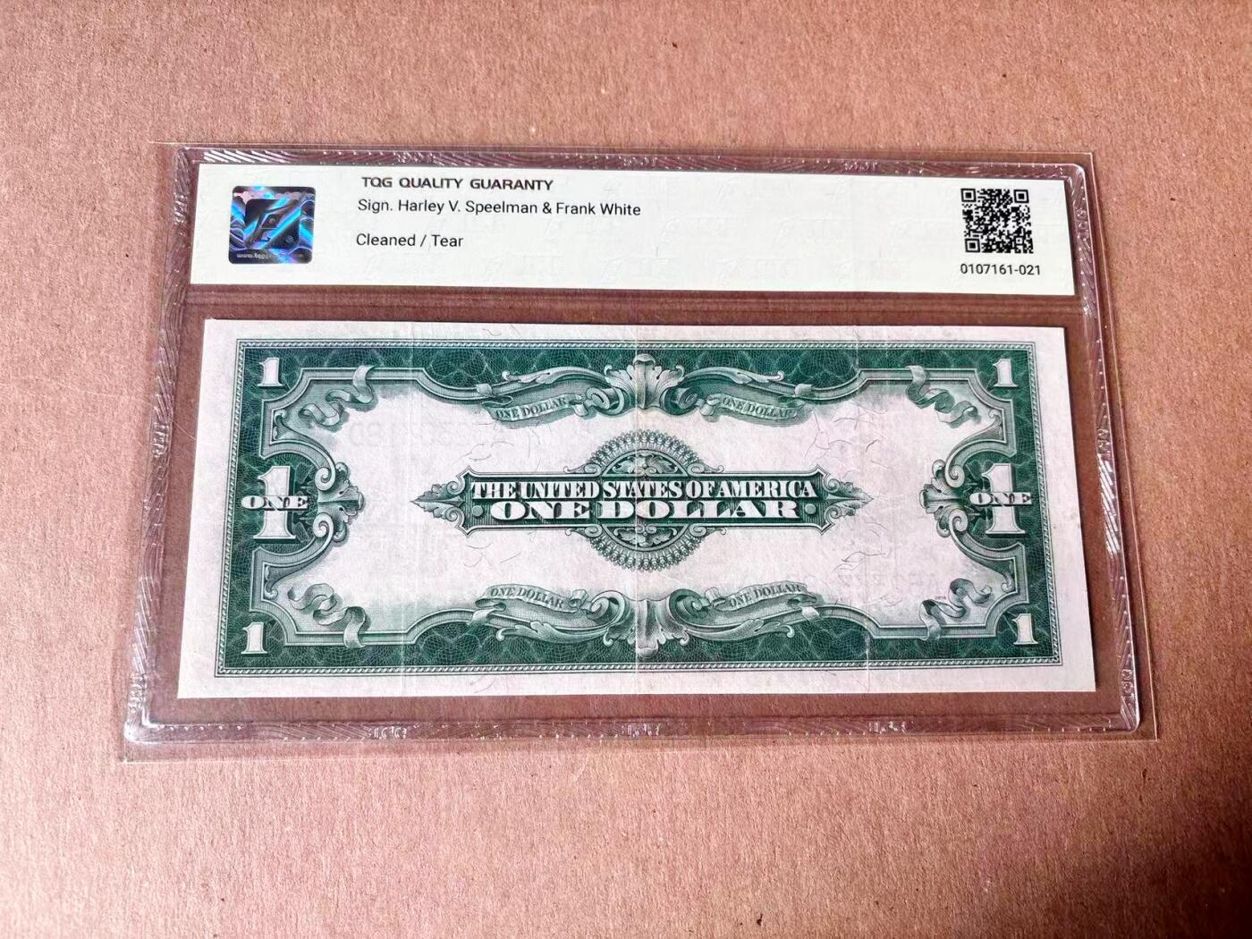 【Blue Auction】世界纸币精拍第782期——18级TOP拍卖/信誉/品质/专业/高效💫 【无47尾18】美国1923年1美金 银币券 大票幅 TQG40