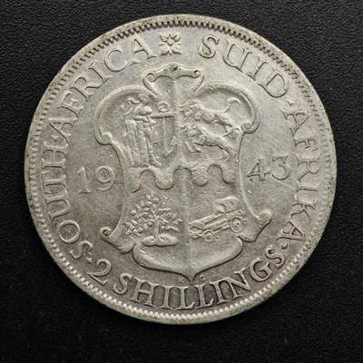 【淘币小摊】实时拍第八百六十三拍   小银币散币场   年前最后一周 之前的预留小年前全部发出 请更换最新收货地址  - 南非1943年乔治六世2先令银币