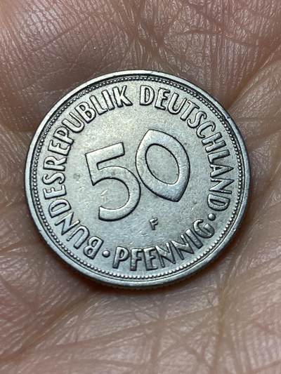 2026年第十九场(总第一百八十八场）外国好品散币场(免佣金) - 德国🇩🇪1950年50芬尼(第二版齿边首发年，F标斯图加特造)