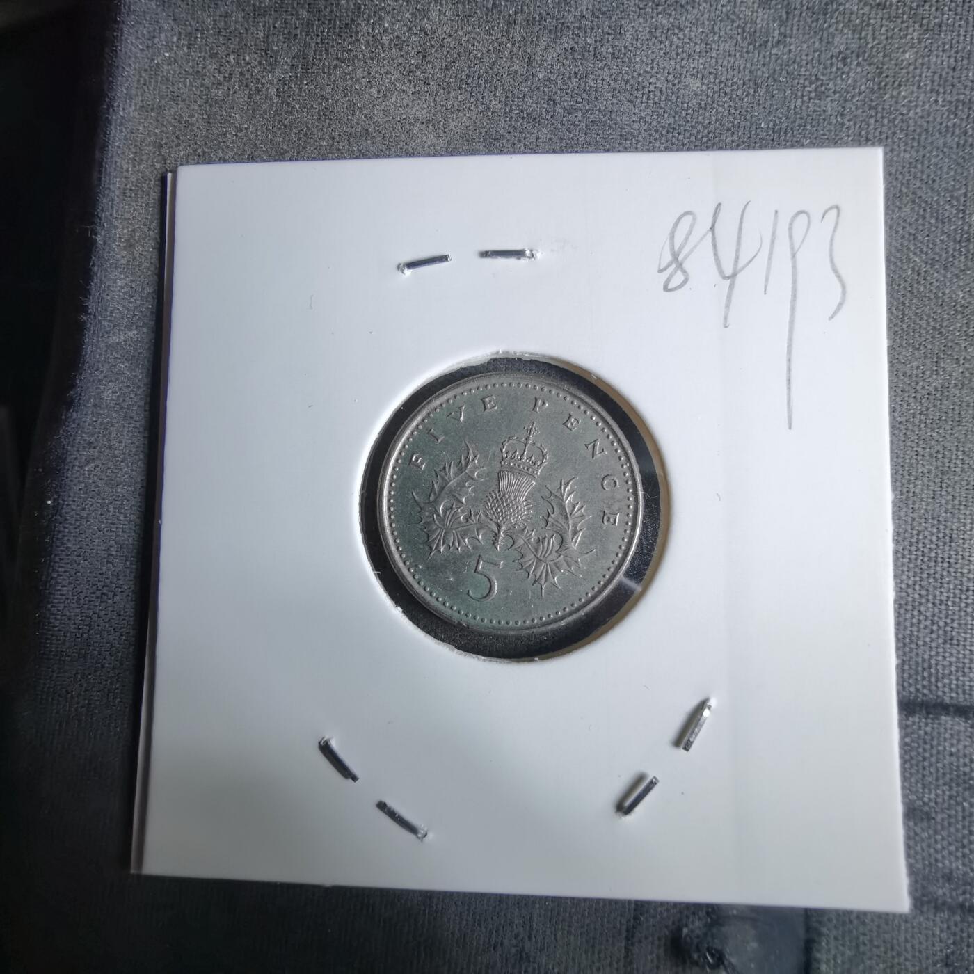 沼泽如烟--第984场 英国1991年5便士