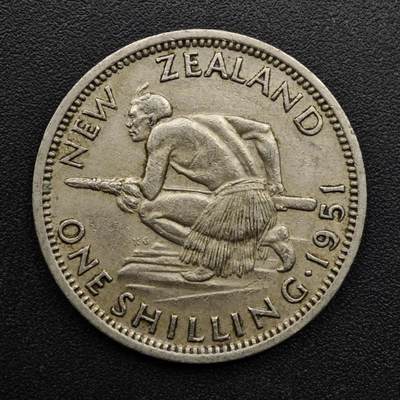 【淘币小摊】实时拍第八百六十三拍   小银币散币场   年前最后一周 之前的预留小年前全部发出 请更换最新收货地址  - 新西兰1951年乔治六世一先令镍币