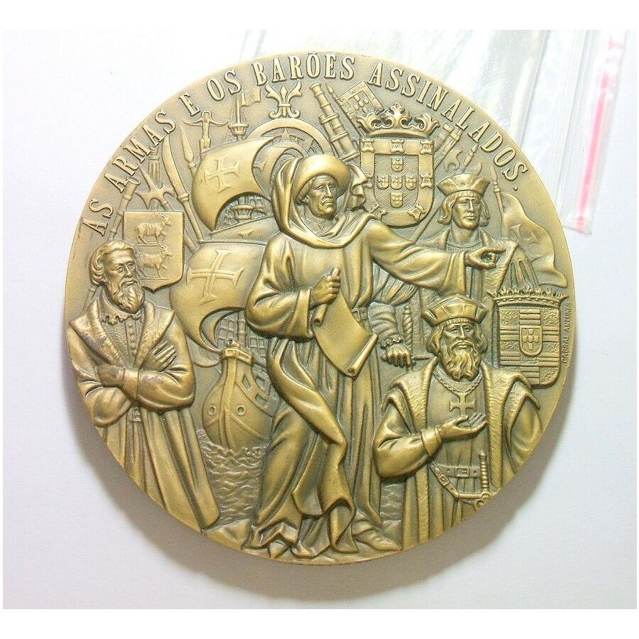 【艺术】葡萄牙艺术大章 大航海时代四巨头 恩里克王子 迪亚士 达伽马 麦哲伦 高浮雕精制巨型大铜章 90MM 276克 发行量1500枚