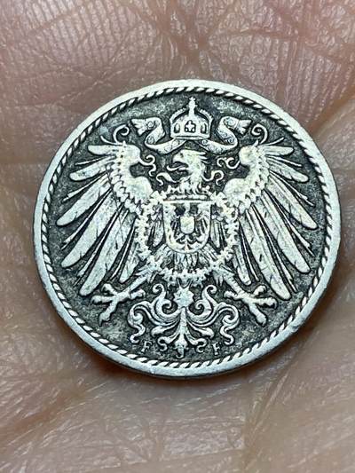 2026年第十九场(总第一百八十八场）外国好品散币场(免佣金) - 德意志帝国1908年5芬尼(威廉二世时期，F标，斯图加特造)
