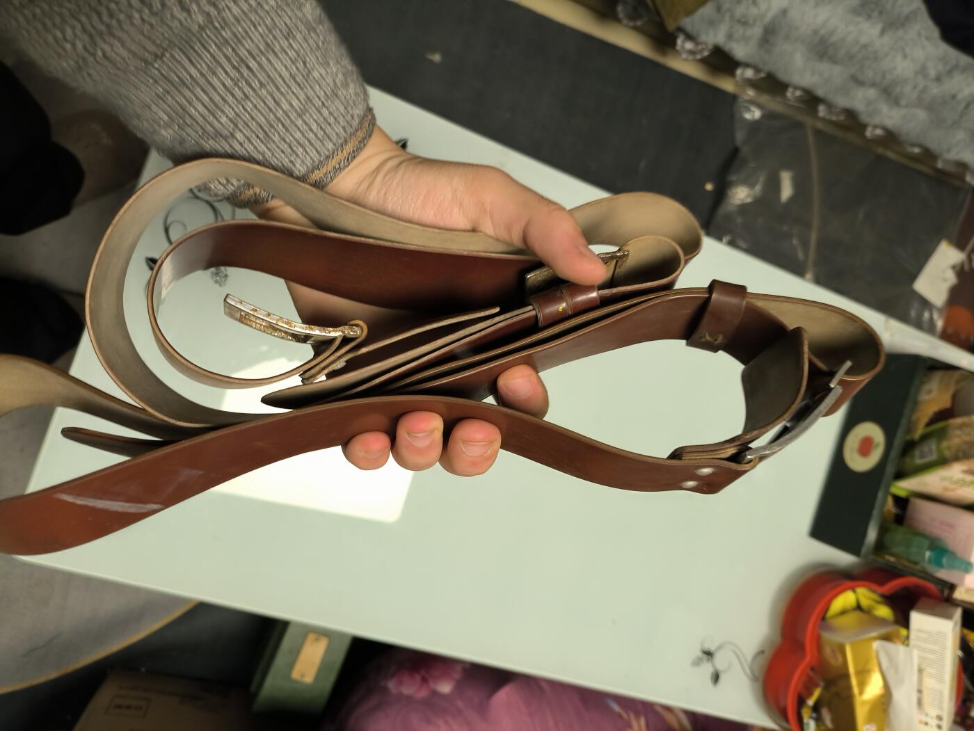 （店主清仓 大量自藏 制服徽章盛宴）罗岚⭐爱藏⭐甄选专拍第五场-分享拍场赚佣（实体经营） su-M87式人造革腰带两条