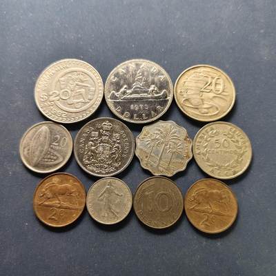 【全场包邮】纯粹捡漏拍500场-持续更新中 - 世界各国各年份散币11枚一组-含墨西哥+加拿大+南非+伊拉克等