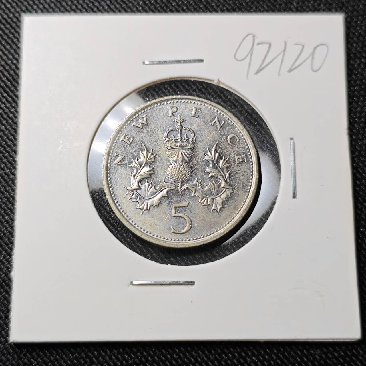 KK钱币收藏小铺  第392期  2月预留时间 周末发货  1978英国大5便士