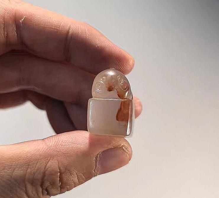 兰馨堂竹雕专场 冰飘玛瑙貔貅印章摆件把件