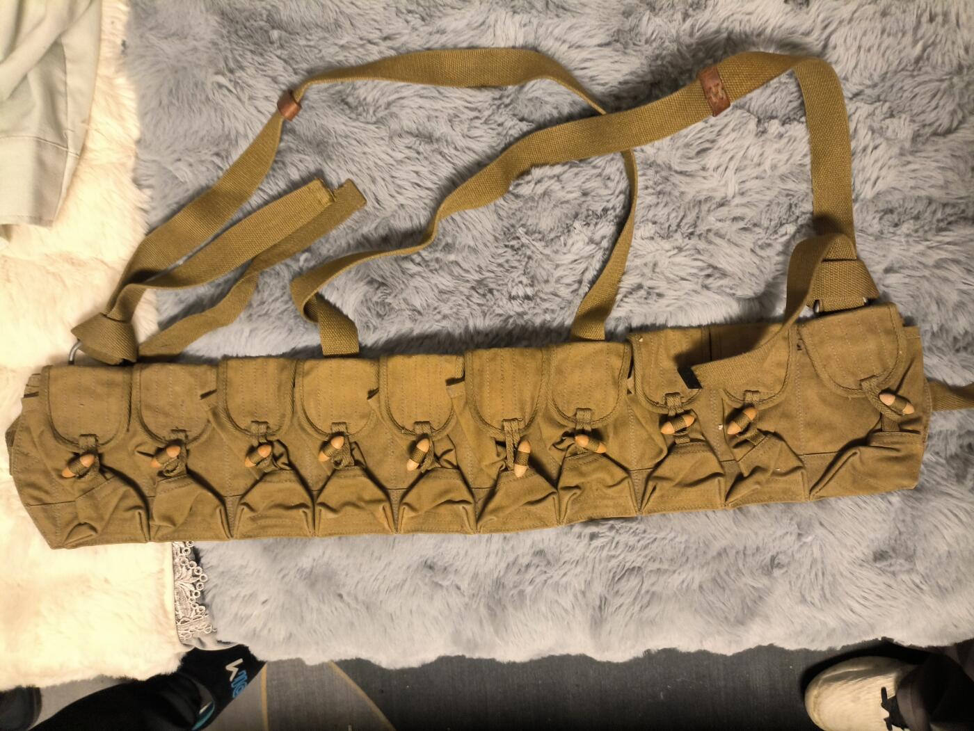 （店主清仓 大量自藏 制服徽章盛宴）罗岚⭐爱藏⭐甄选专拍第五场-分享拍场赚佣（实体经营） su-M65式早期56式胸挂袋 土黄色帆布基本全新可做55平替