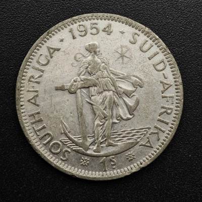 【淘币小摊】实时拍第八百六十三拍   小银币散币场   年前最后一周 之前的预留小年前全部发出 请更换最新收货地址  - 南非1954年伊丽莎白二世一先令银币