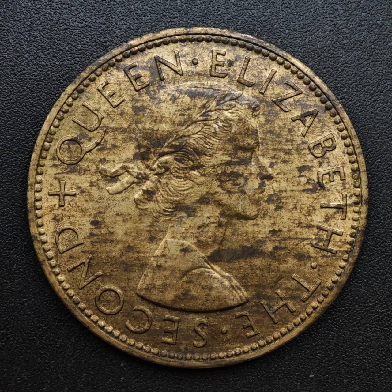 【淘币小摊】实时拍第八百六十三拍   小银币散币场   年前最后一周 之前的预留小年前全部发出 请更换最新收货地址  新西兰1959年伊丽莎白二世一便士铜币