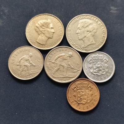 【全场包邮】纯粹捡漏拍500场-持续更新中 - 卢森堡各年份早期散币6枚一组