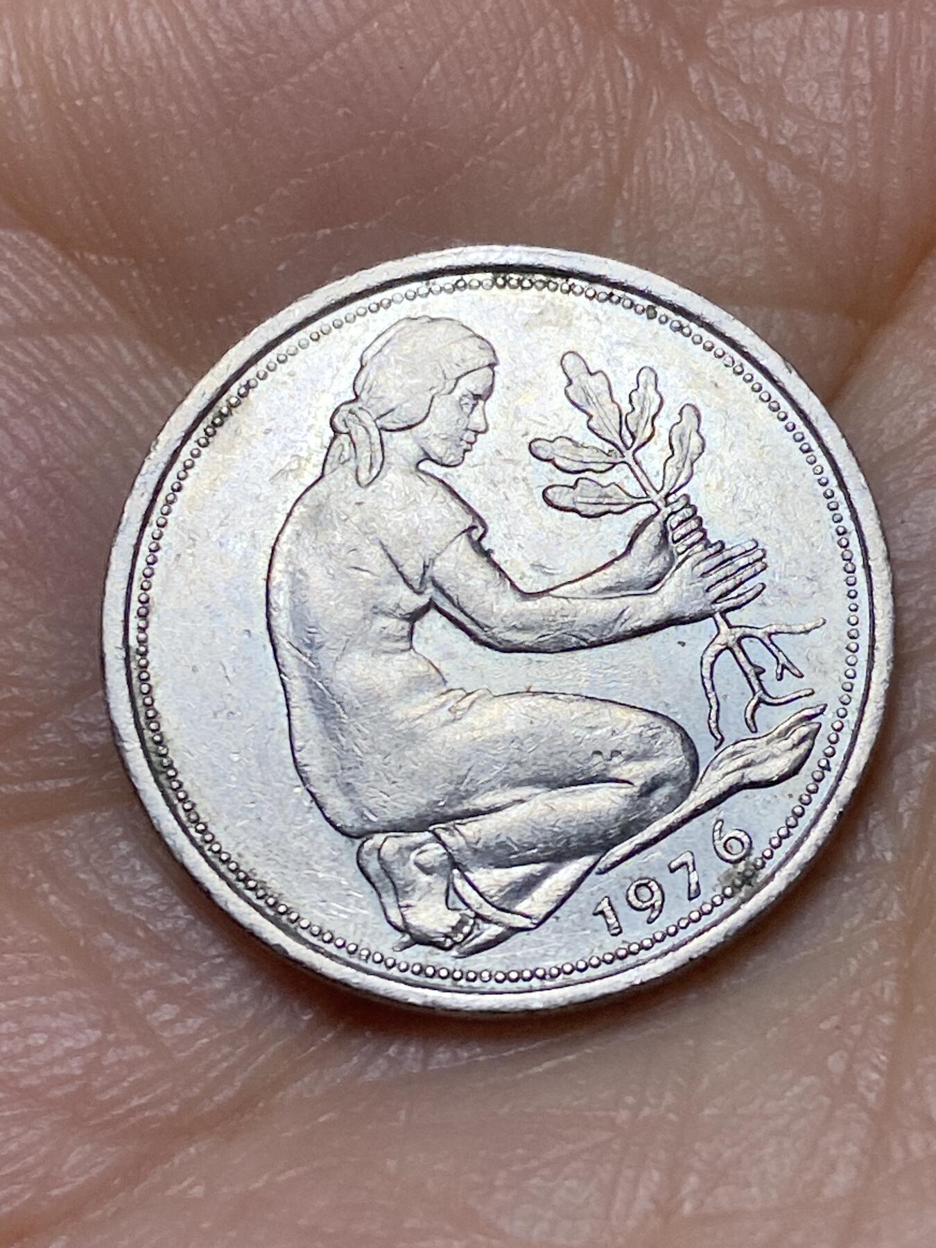 2026年第十九场(总第一百八十八场）外国好品散币场(免佣金) 德国🇩🇪1976年50芬尼(J标，汉堡造，第三版光边版)