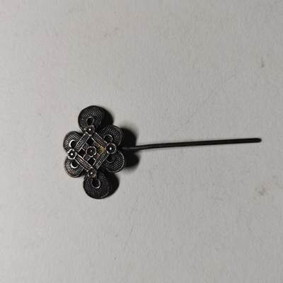 杂件专场98期 - 清末老银民心结发簪