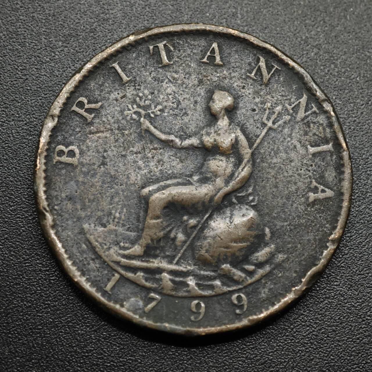 【淘币小摊】实时拍第八百六十三拍   小银币散币场   年前最后一周 之前的预留小年前全部发出 请更换最新收货地址  英国1799年乔治三世半便士铜币