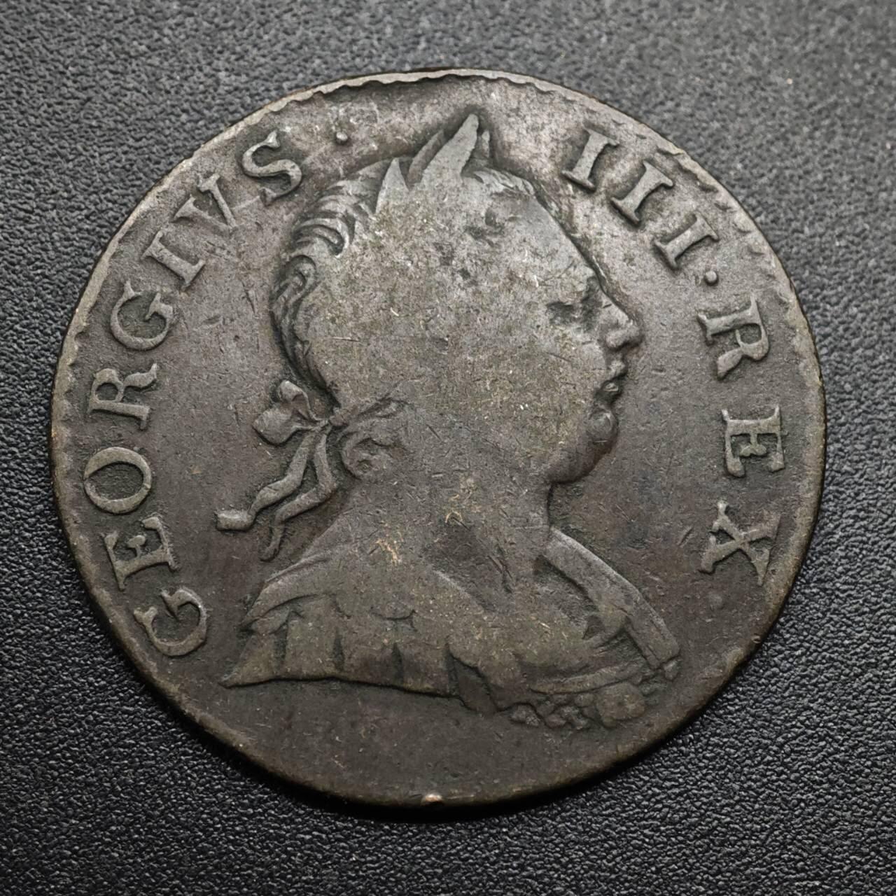 【淘币小摊】实时拍第八百六十三拍   小银币散币场   年前最后一周 之前的预留小年前全部发出 请更换最新收货地址  英国1773年乔治三世半便士铜币