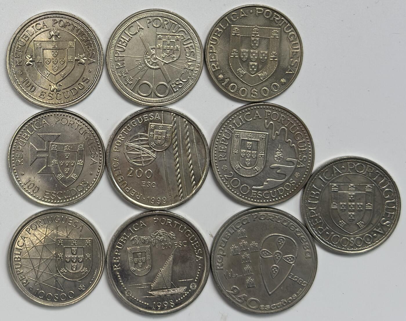 S&S Numismatic世界钱币-拍卖 第120期  10枚一起-葡萄牙100-250埃斯库多纪念币