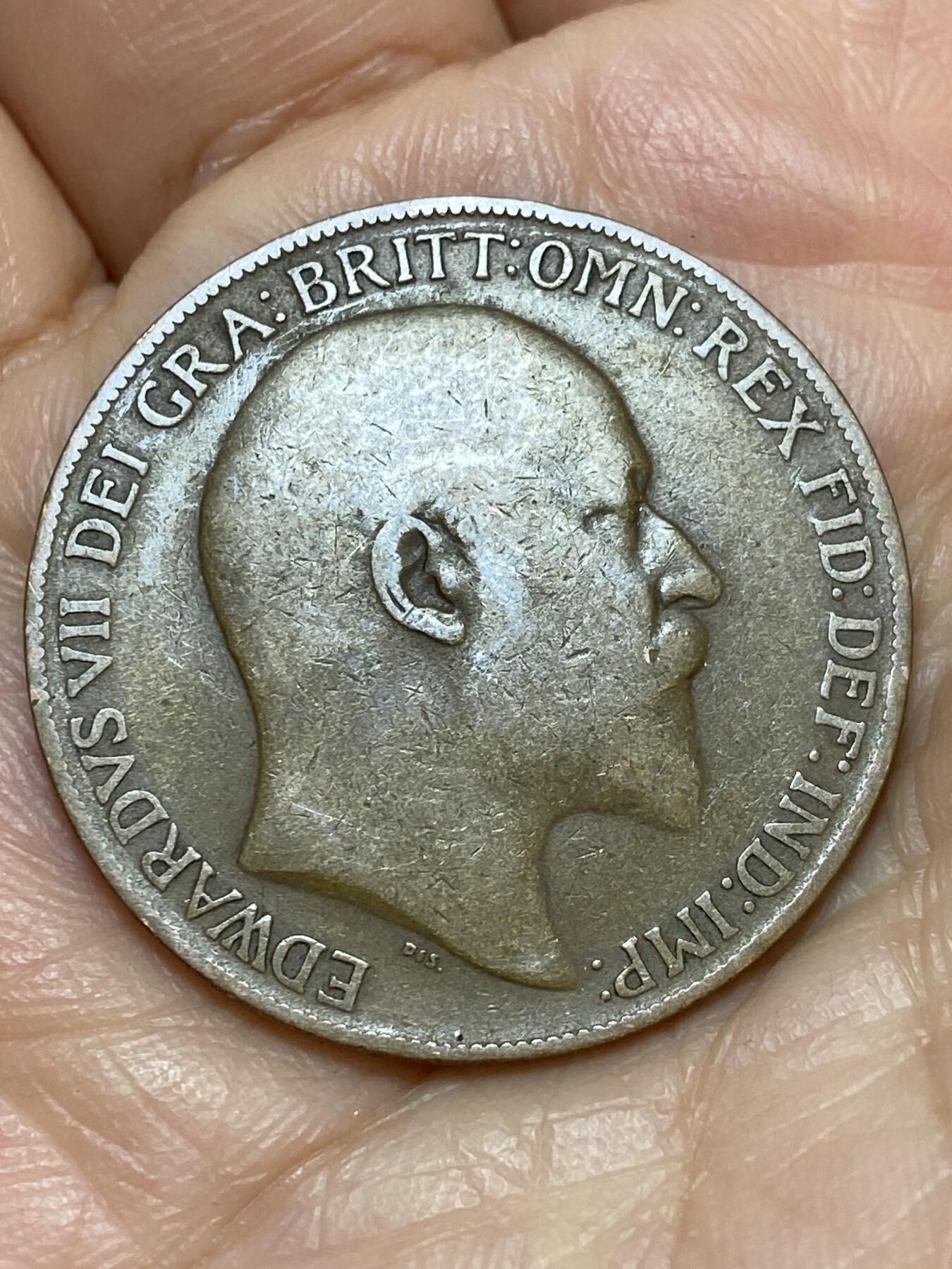 2026年第十九场(总第一百八十八场）外国好品散币场(免佣金) 英国🇬🇧1908年1便士(爱德华七世时期)