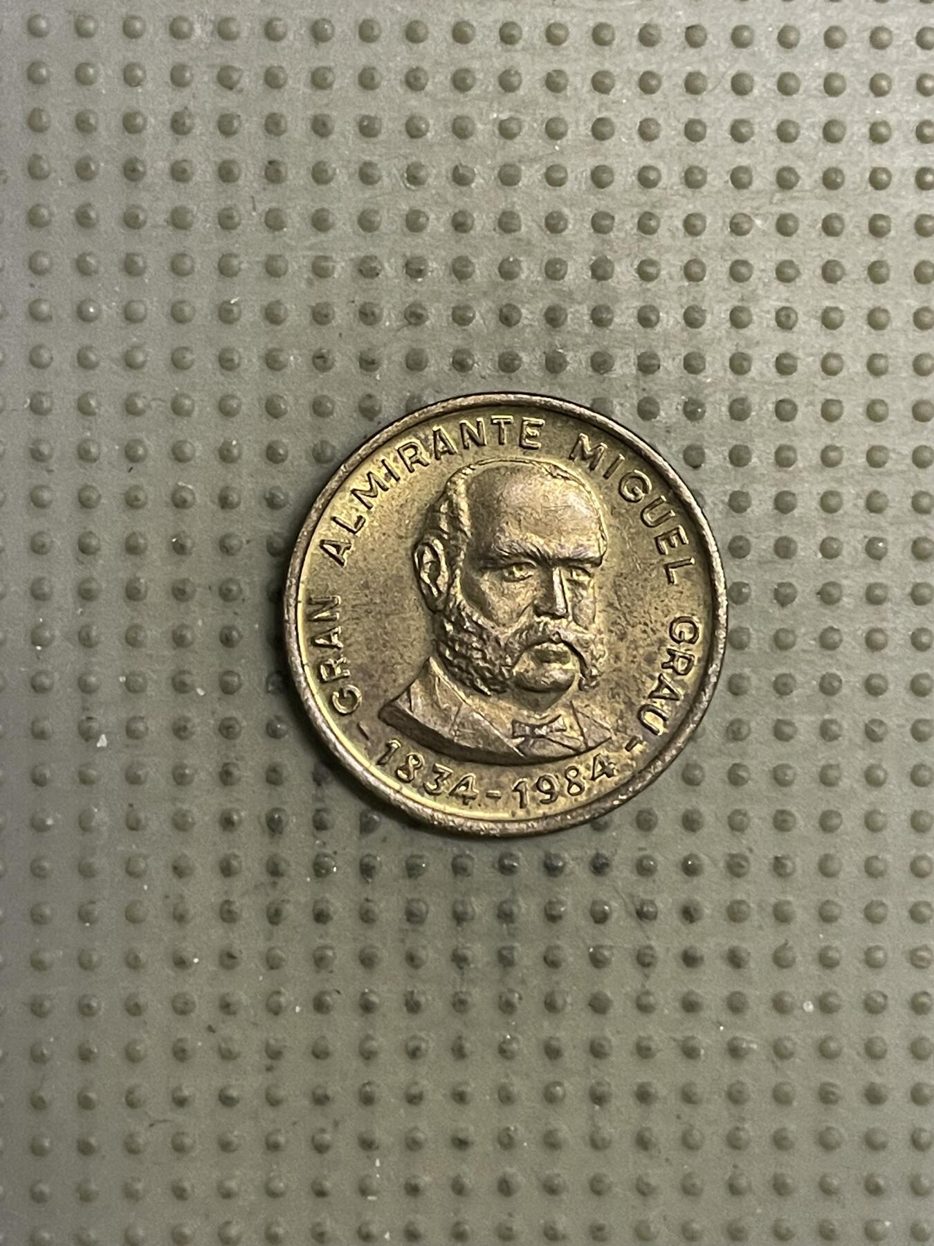 2026年第21场各国散币拍卖（总第171场） 秘鲁1984年格劳海军上将100索尔纪念币