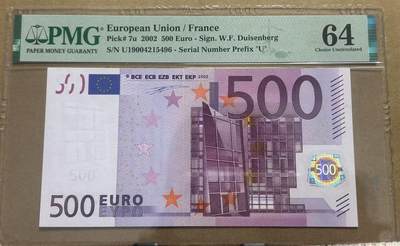 【礼羽收藏】🌏世界钱币拍卖第123期 - 2002年法国一签500欧元