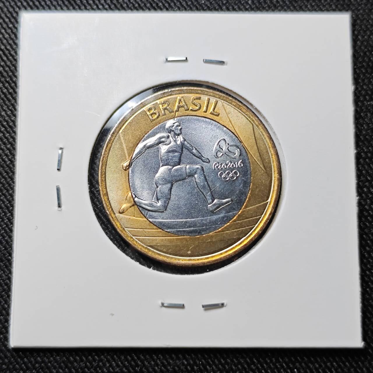 KK钱币收藏小铺  第392期  2月预留时间 周末发货  巴西1瑞尔双色币纪念币