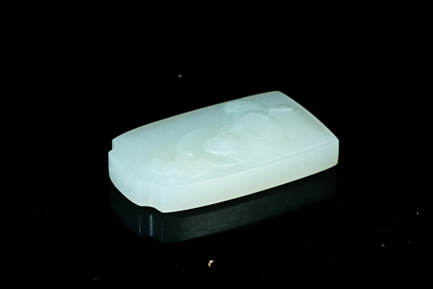 上海都达杂项专场十九（全场包邮） 和田羊脂白玉精雕《悠闲弥勒》挂件90-28