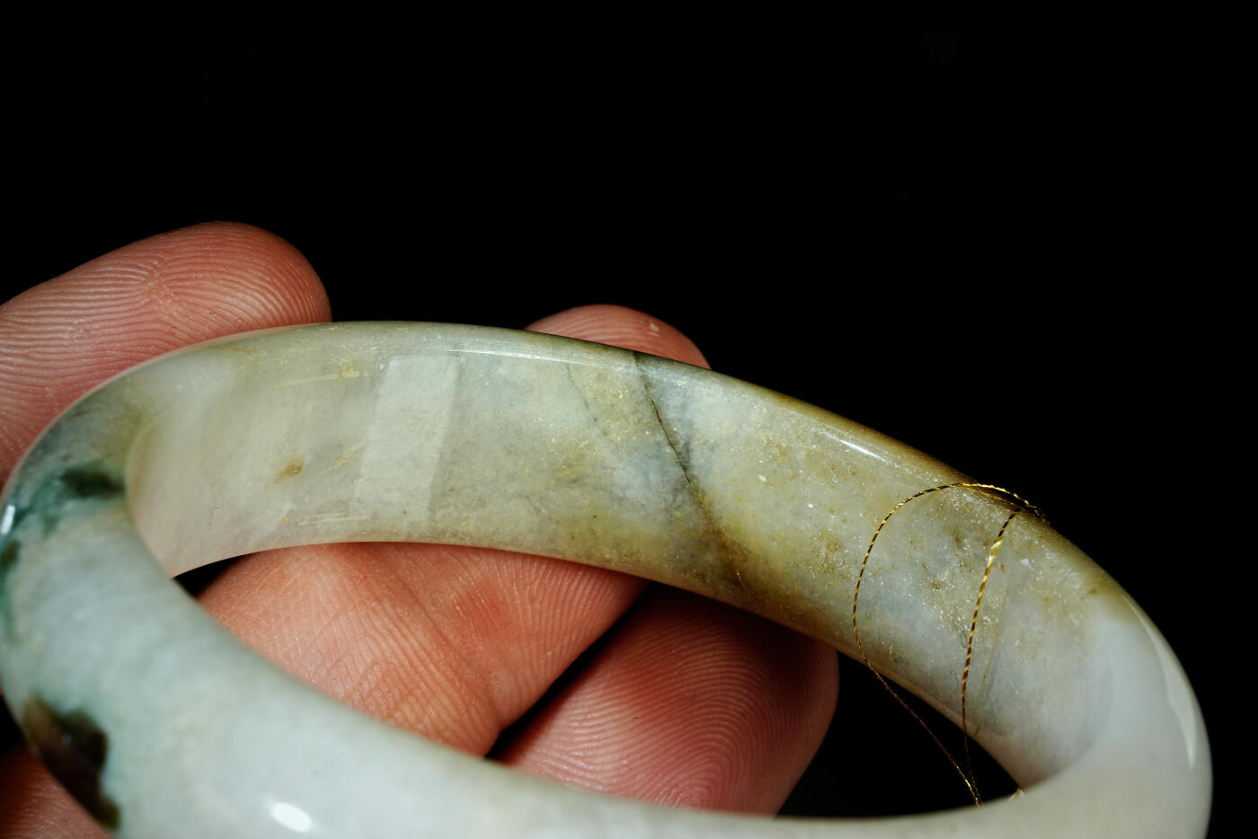 上海都达杂项专场二十一（全场包邮） 天然翡翠（A货）贵妃 手镯 附鉴定证书90-52