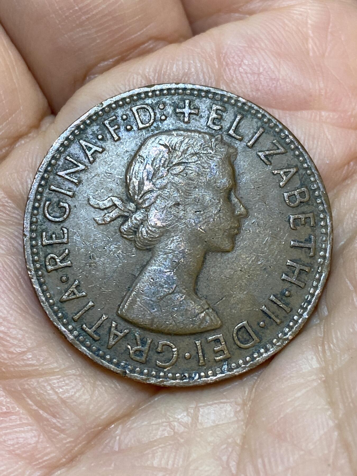 2026年第十九场(总第一百八十八场）外国好品散币场(免佣金) 澳大利亚🇦🇺1959年1便士(伊丽莎白二世青年桂冠第二版，p版珀斯造)