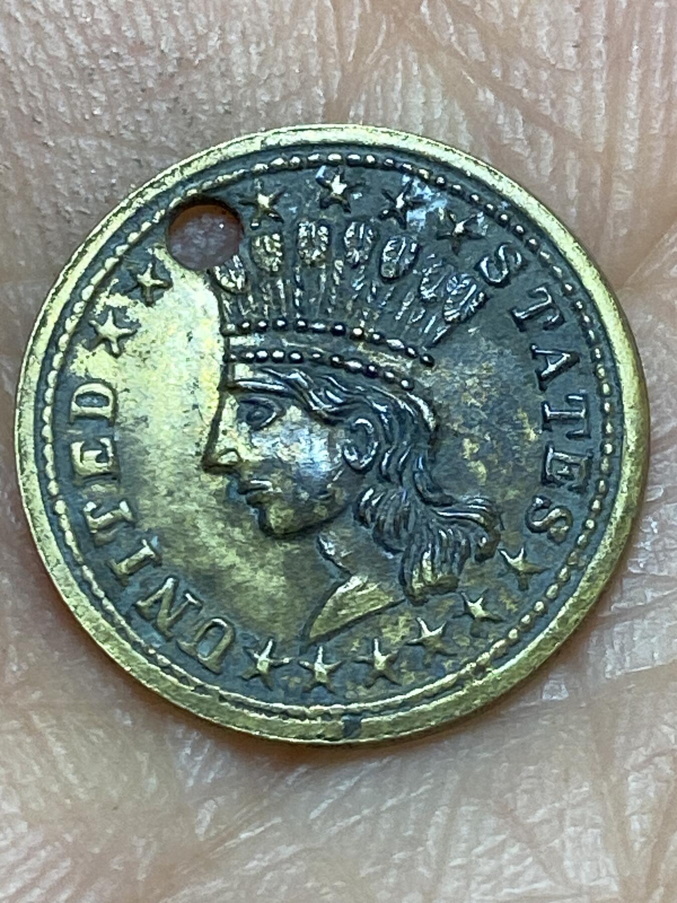 2026年第十九场(总第一百八十八场）外国好品散币场(免佣金) 打孔–1868年铜代币