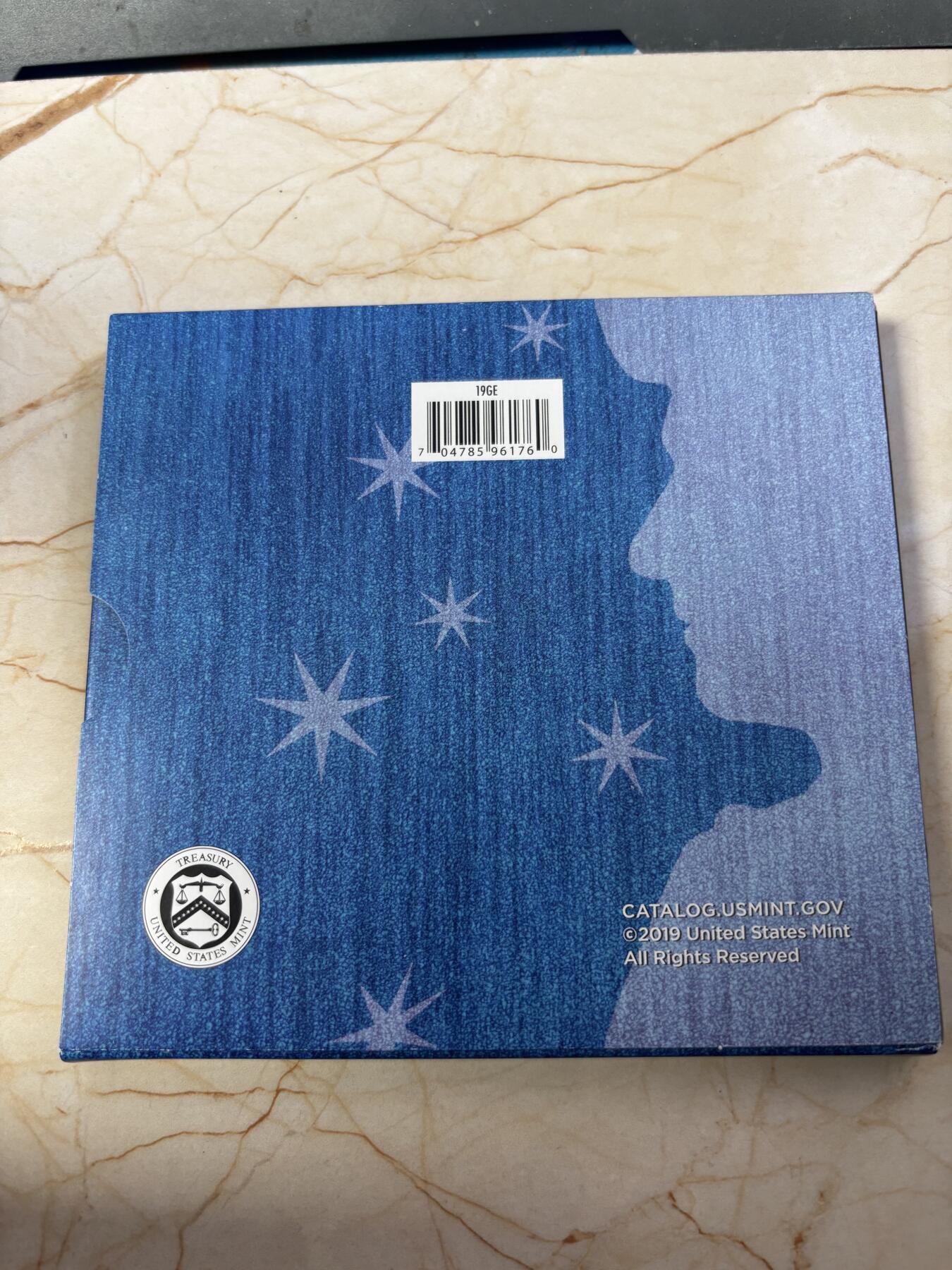 第190期拍卖 美国12019年1美元反精制纪念币 美国创新 卡装