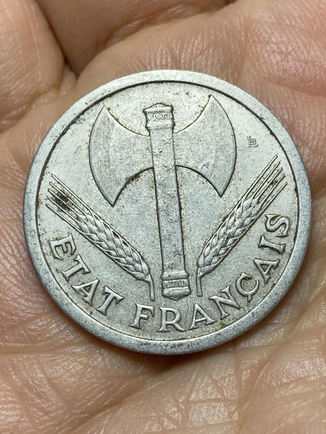 2026年第十九场(总第一百八十八场）外国好品散币场(免佣金) 法国1944年2法郎(维希傀儡政府时期)