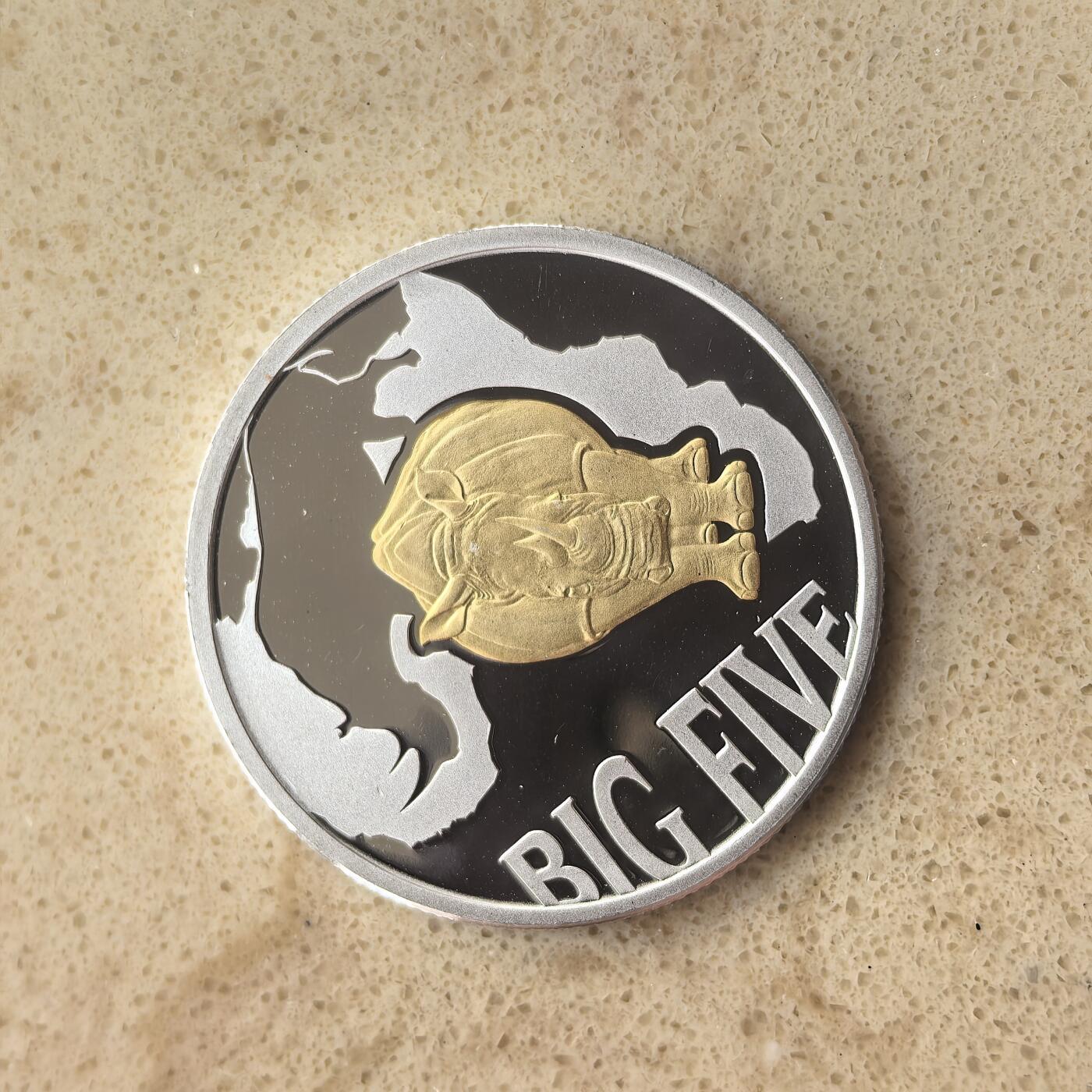 道一币馆币章第一百六十五场 刚果2013年五大银行30法郎镀金精制银币  1/4盎司  999s