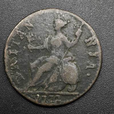 【淘币小摊】实时拍第八百六十三拍   小银币散币场   年前最后一周 之前的预留小年前全部发出 请更换最新收货地址  - 英国1772年乔治三世半便士铜币