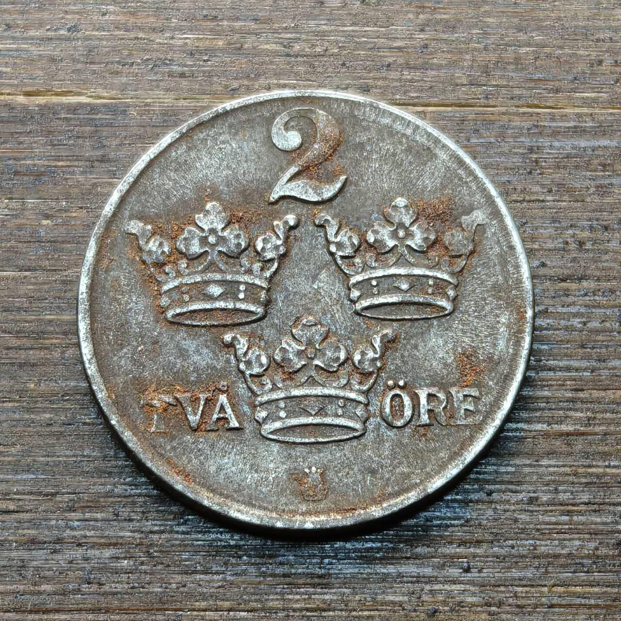 【本场4.12号发货】★第145★散币专场 不寄存，30包邮。不满30元，支付5元运费。《接受代拍 代送NGC评级》 29【无寄存】瑞典 1944年 2欧尔 铁币