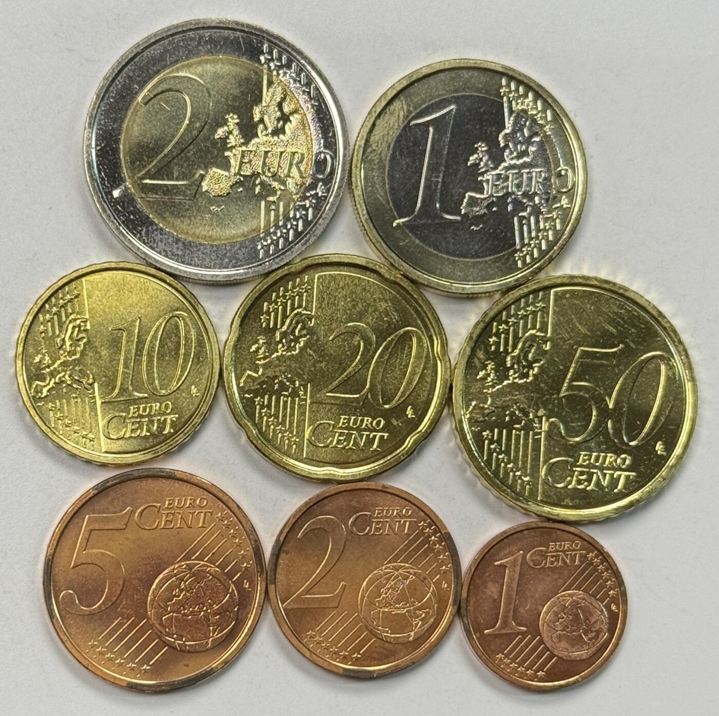 S&S Numismatic世界钱币-拍卖 第122期  圣马力诺2010年 第2版地图 8枚欧元套币 含2枚双色高值币