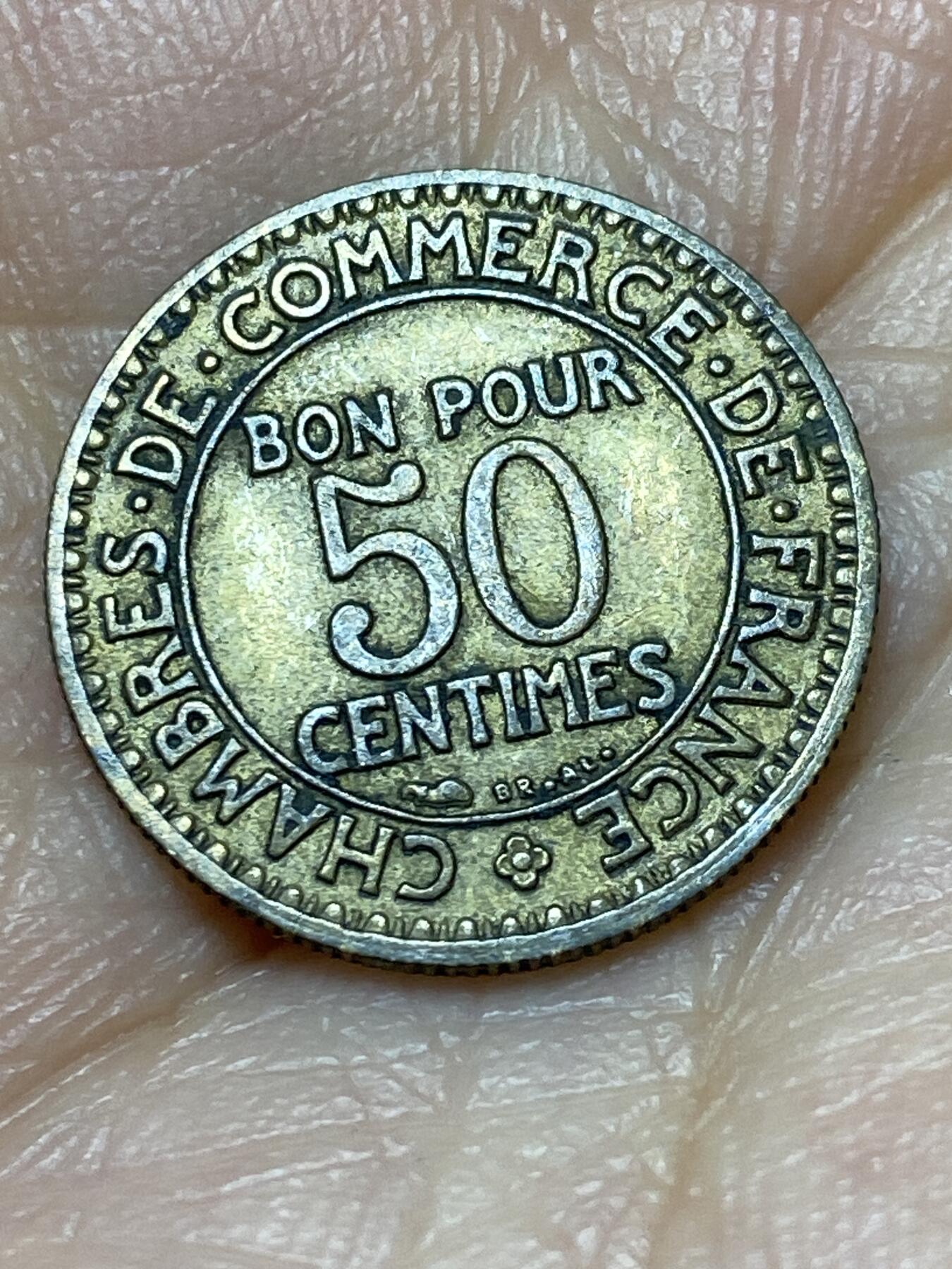 2026年第十九场(总第一百八十八场）外国好品散币场(免佣金) 稀少年份–法兰西第三共和国1921年50生丁(稀少首发年)