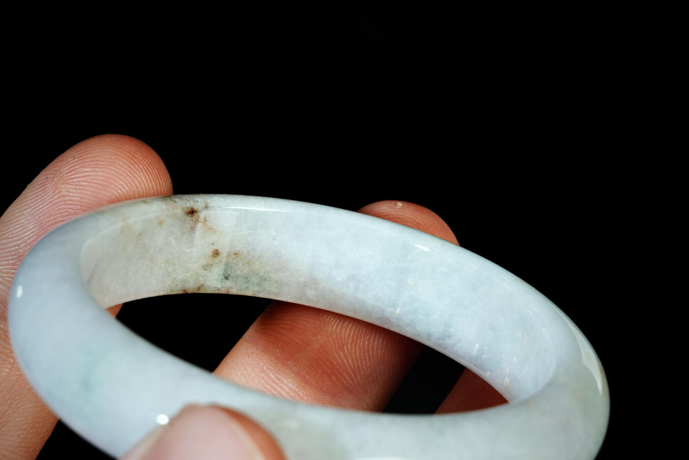 上海都达杂项专场二十一（全场包邮） 天然 冰糯种翡翠（A货）贵妃手镯 附鉴定证书90-44